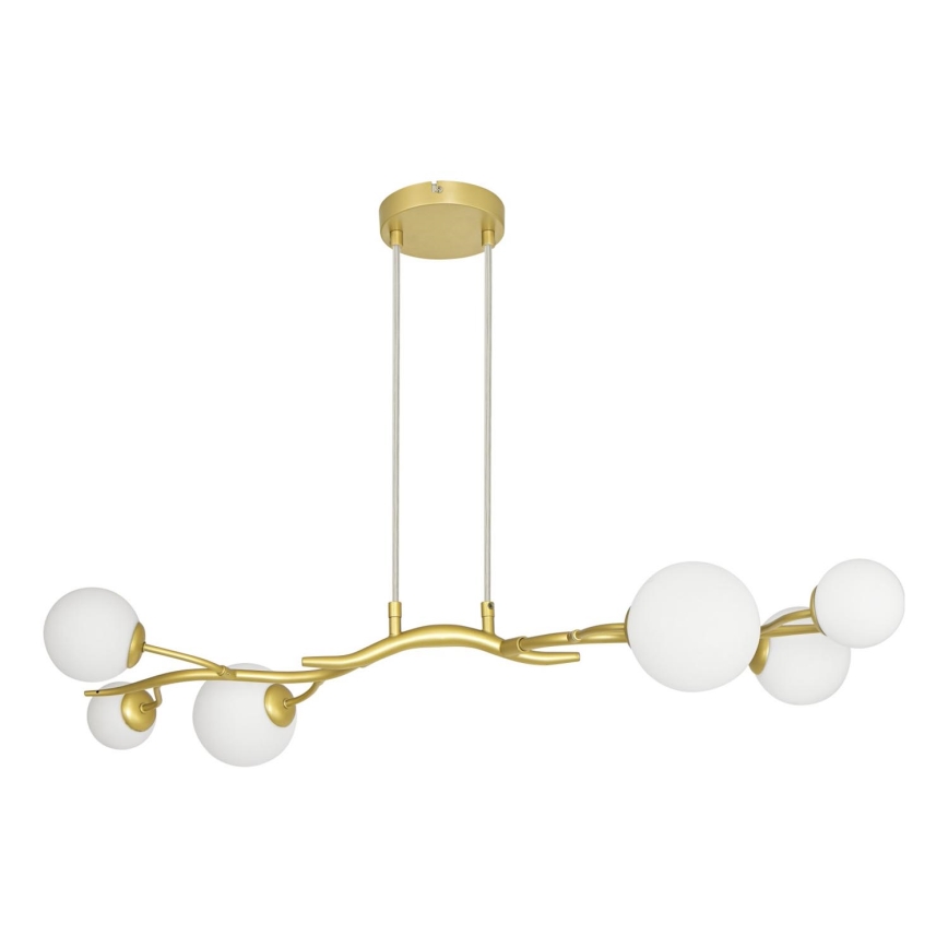 Brilagi - Candeeiro suspenso LED MISTEL 6xG9/3W/230V dourado/branco