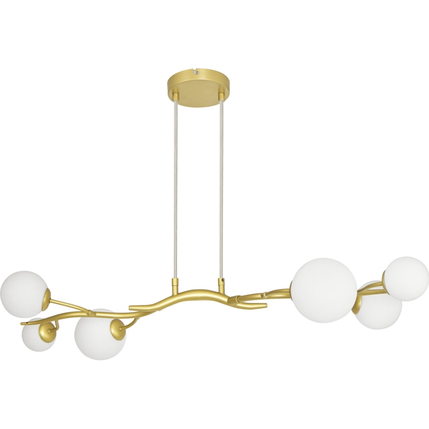 Brilagi - Candeeiro suspenso LED MISTEL 6xG9/3W/230V dourado/branco