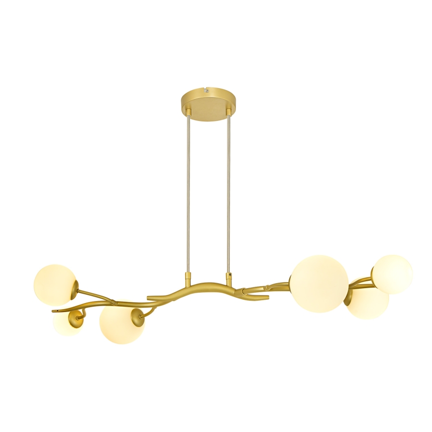 Brilagi - Candeeiro suspenso LED MISTEL 6xG9/3W/230V dourado/branco