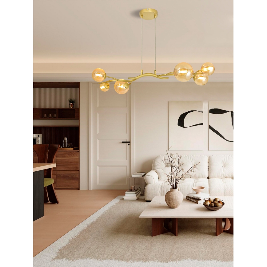 Brilagi - Candeeiro suspenso LED MISTEL 6xG9/3W/230V dourado