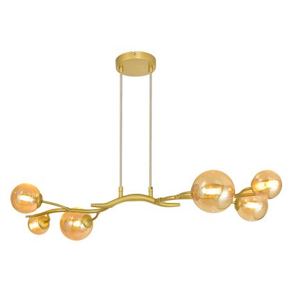 Brilagi - Candeeiro suspenso LED MISTEL 6xG9/3W/230V dourado