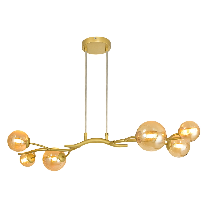Brilagi - Candeeiro suspenso LED MISTEL 6xG9/3W/230V dourado
