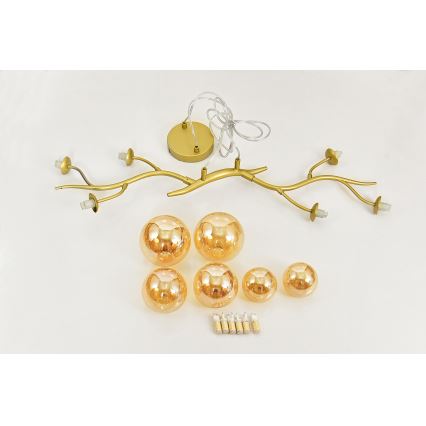 Brilagi - Candeeiro suspenso LED MISTEL 6xG9/3W/230V dourado