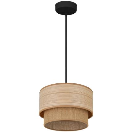 Brilagi - Candeeiro suspenso MONTANA BOHO 1xE27/15W/230V diâmetro 25 cm castanho/preto