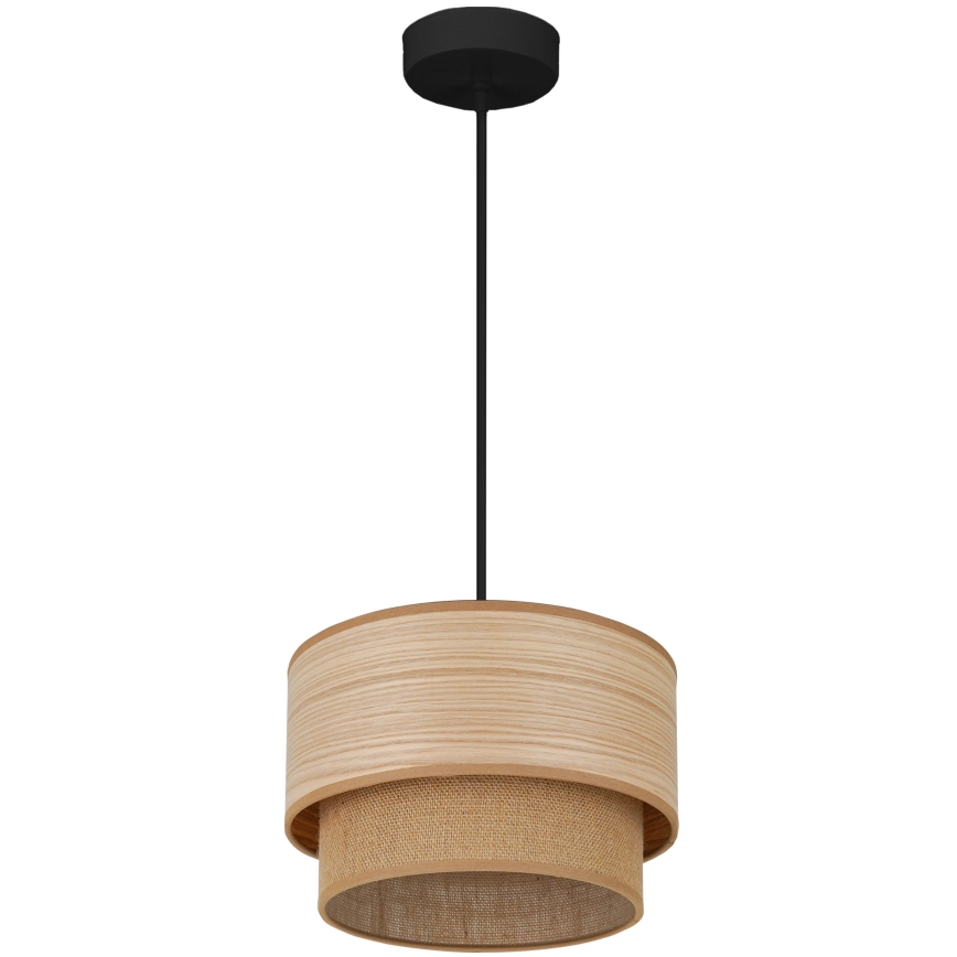 Brilagi - Candeeiro suspenso MONTANA BOHO 1xE27/15W/230V diâmetro 25 cm castanho/preto