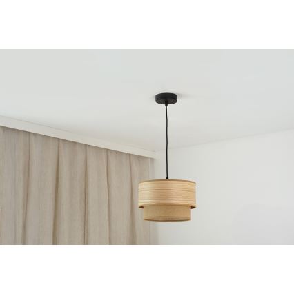 Brilagi - Candeeiro suspenso MONTANA BOHO 1xE27/15W/230V diâmetro 25 cm castanho/preto