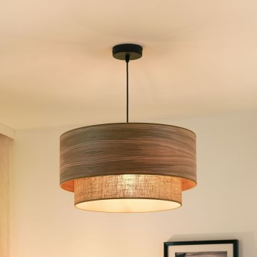 Brilagi - Candeeiro suspenso MONTANA BOHO 1xE27/15W/230V diâmetro 45 cm castanho/preto