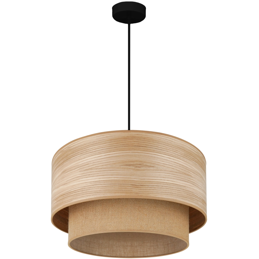 Brilagi - Candeeiro suspenso MONTANA BOHO 1xE27/15W/230V diâmetro 45 cm castanho/preto