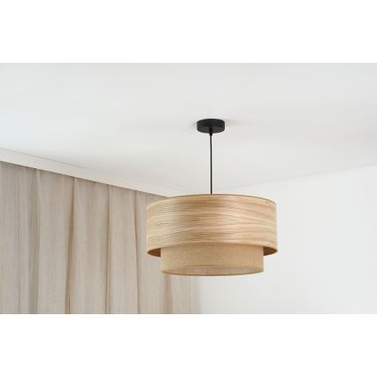 Brilagi - Candeeiro suspenso MONTANA BOHO 1xE27/15W/230V diâmetro 45 cm castanho/preto