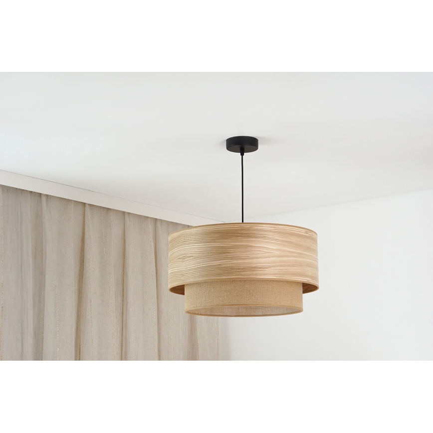 Brilagi - Candeeiro suspenso MONTANA BOHO 1xE27/15W/230V diâmetro 45 cm castanho/preto