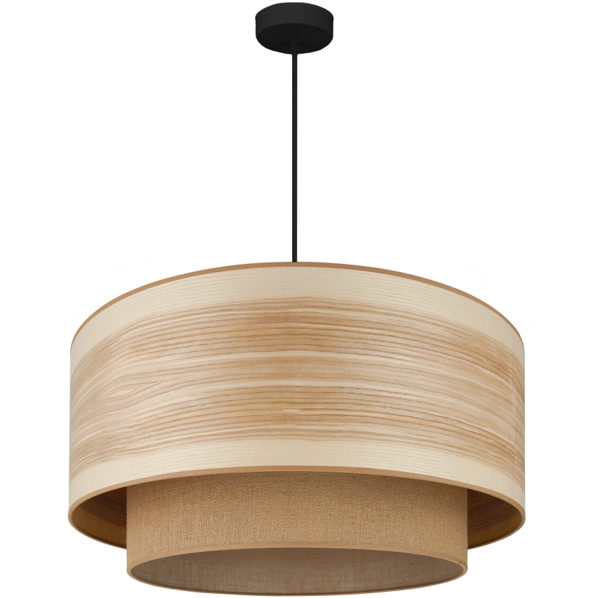 Brilagi - Candeeiro suspenso MONTANA BOHO 1xE27/15W/230V diâmetro 60 cm castanho/preto
