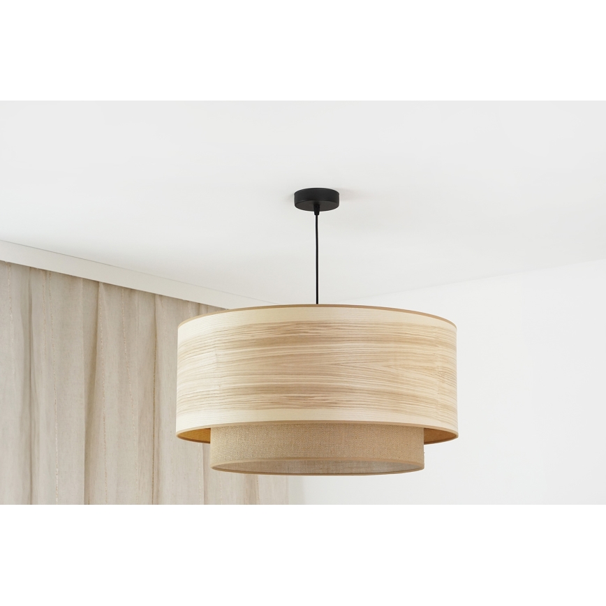 Brilagi - Candeeiro suspenso MONTANA BOHO 1xE27/15W/230V diâmetro 60 cm castanho/preto