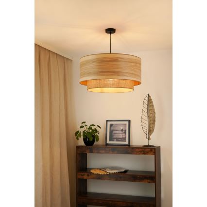 Brilagi - Candeeiro suspenso MONTANA BOHO 1xE27/15W/230V diâmetro 60 cm castanho/preto