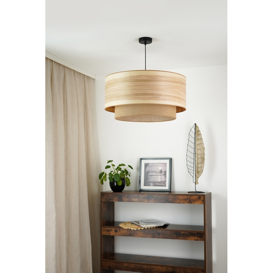 Brilagi - Candeeiro suspenso MONTANA BOHO 1xE27/15W/230V diâmetro 60 cm castanho/preto