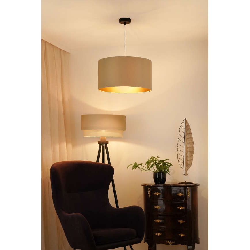 Brilagi - Candeeiro suspenso OREGON ROLLER VEGE 1xE27/15W/230V diâmetro 45 cm bege