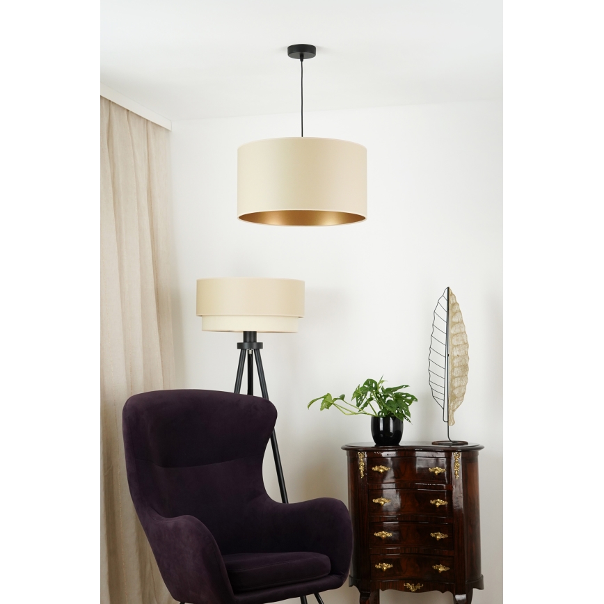 Brilagi - Candeeiro suspenso OREGON ROLLER VEGE 1xE27/15W/230V diâmetro 45 cm bege