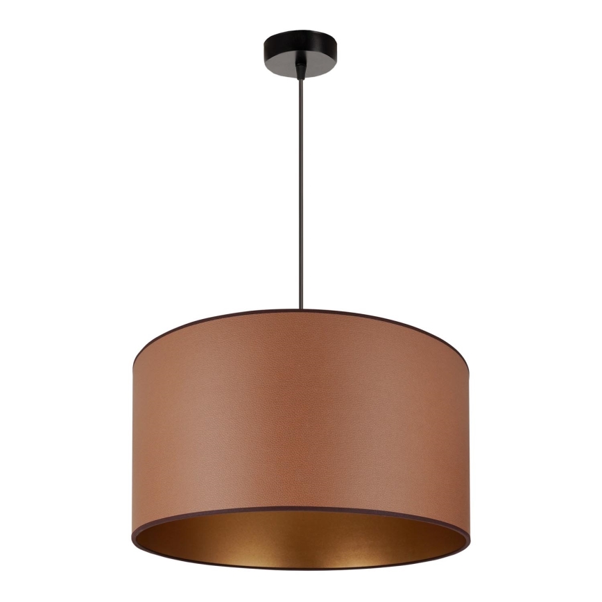 Brilagi - Candeeiro suspenso OREGON ROLLER VEGE 1xE27/15W/230V diâmetro 45 cm castanho