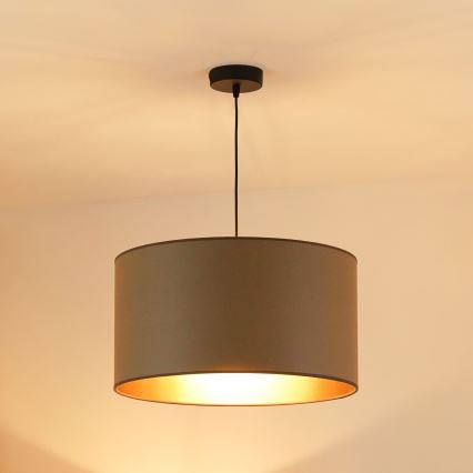 Brilagi - Candeeiro suspenso OREGON ROLLER VEGE 1xE27/15W/230V diâmetro 45 cm cinzento