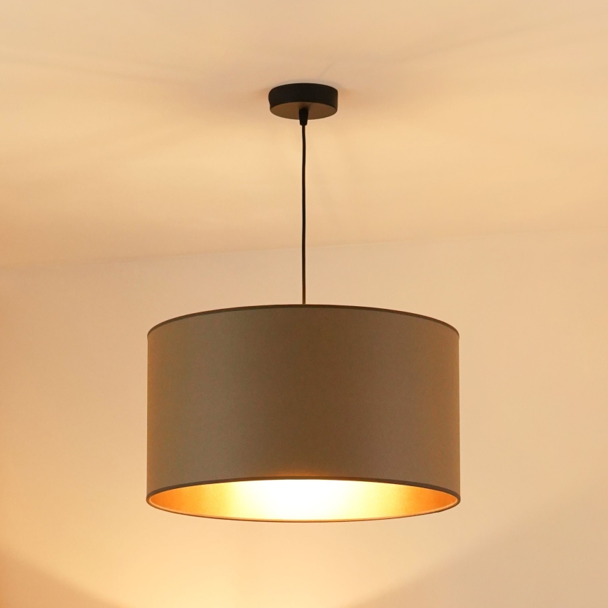 Brilagi - Candeeiro suspenso OREGON ROLLER VEGE 1xE27/15W/230V diâmetro 45 cm cinzento