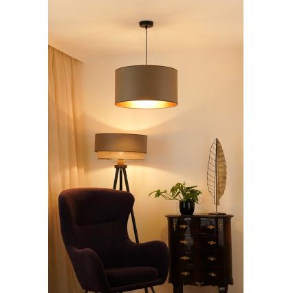 Brilagi - Candeeiro suspenso OREGON ROLLER VEGE 1xE27/15W/230V diâmetro 45 cm cinzento