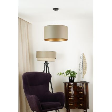 Brilagi - Candeeiro suspenso OREGON ROLLER VEGE 1xE27/15W/230V diâmetro 45 cm cinzento