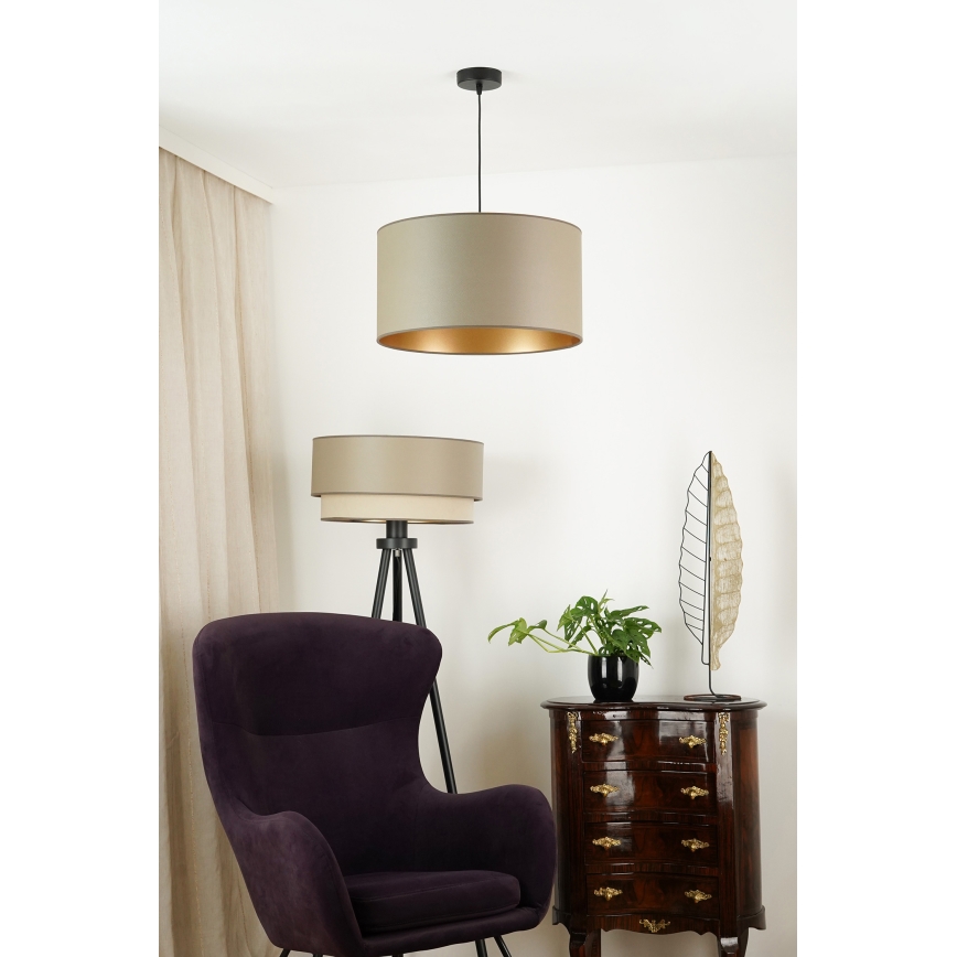 Brilagi - Candeeiro suspenso OREGON ROLLER VEGE 1xE27/15W/230V diâmetro 45 cm cinzento