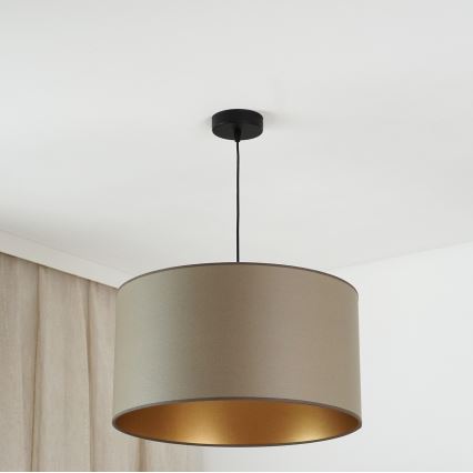 Brilagi - Candeeiro suspenso OREGON ROLLER VEGE 1xE27/15W/230V diâmetro 45 cm cinzento