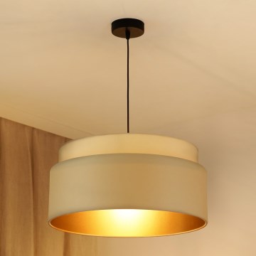 Brilagi - Candeeiro suspenso OREGON VEGE 1xE27/15W/230V diâmetro 45 cm bege