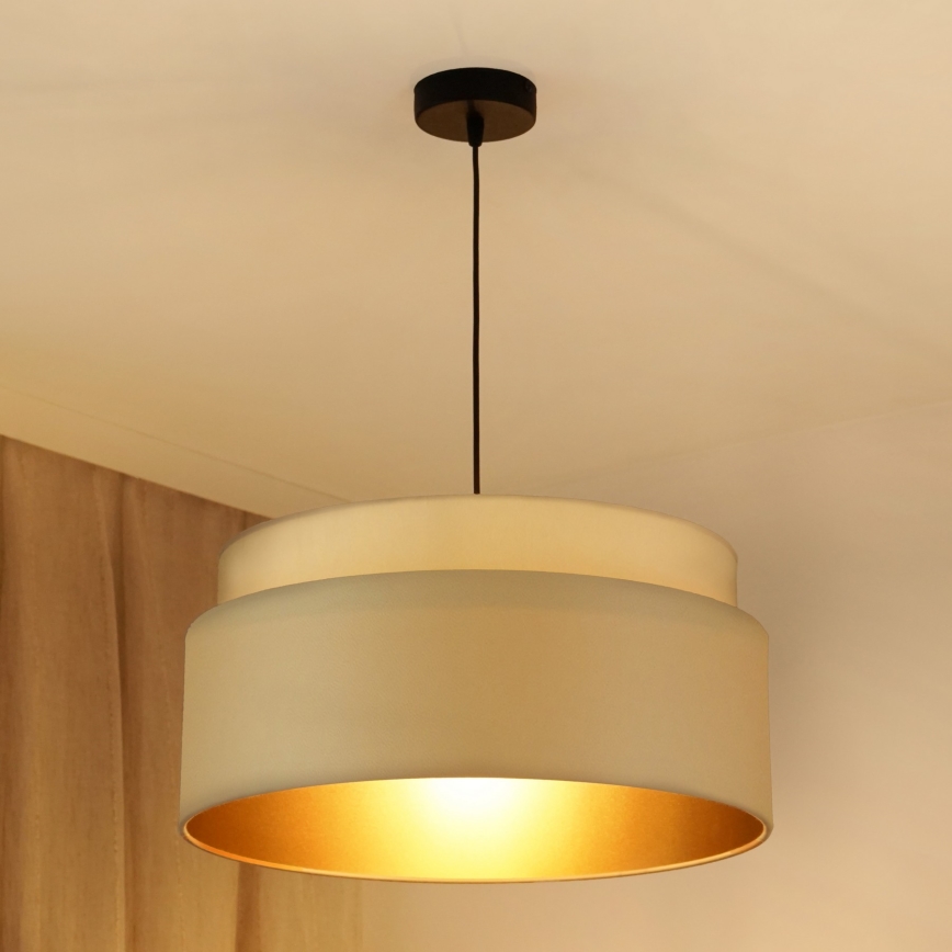 Brilagi - Candeeiro suspenso OREGON VEGE 1xE27/15W/230V diâmetro 45 cm bege