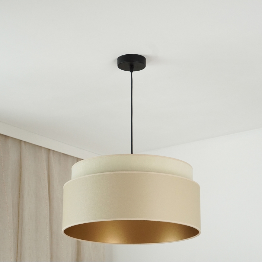 Brilagi - Candeeiro suspenso OREGON VEGE 1xE27/15W/230V diâmetro 45 cm bege