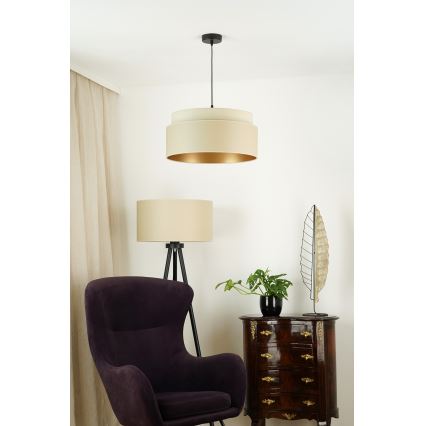 Brilagi - Candeeiro suspenso OREGON VEGE 1xE27/15W/230V diâmetro 45 cm bege