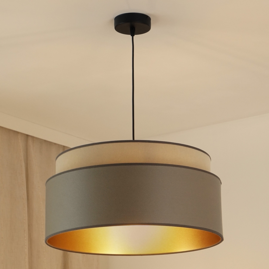 Brilagi - Candeeiro suspenso OREGON VEGE 1xE27/15W/230V diâmetro 45 cm cinzento