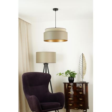 Brilagi - Candeeiro suspenso OREGON VEGE 1xE27/15W/230V diâmetro 45 cm cinzento