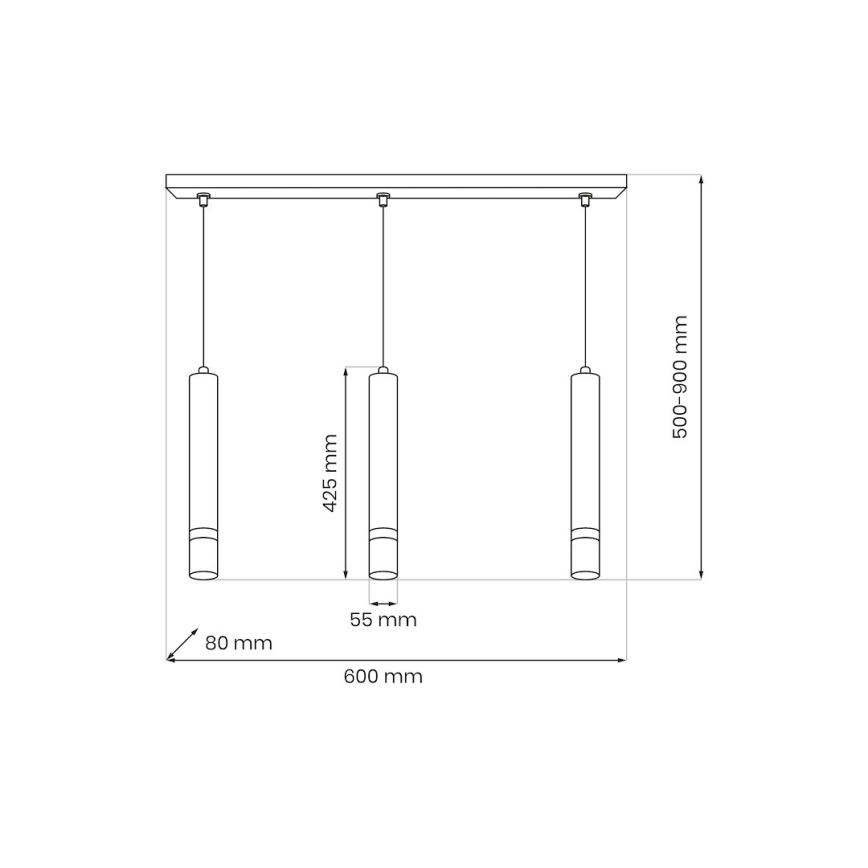 Brilagi - Candeeiro suspenso POKER 3xGU10/25W/230V bege/dourado