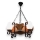 Brilagi - Candeeiro suspenso QUEEN 4xE14/40W/230V faia/nogueira