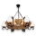 Brilagi - Candeeiro suspenso QUEEN 6xE14/40W/230V faia