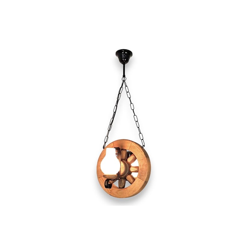Brilagi - Candeeiro suspenso ROATA 2xE14/40W/230V faia
