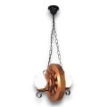 Brilagi - Candeeiro suspenso ROATA 2xE14/40W/230V faia/nogueira