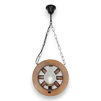 Brilagi - Candeeiro suspenso ROATA 2xE14/40W/230V faia/nogueira