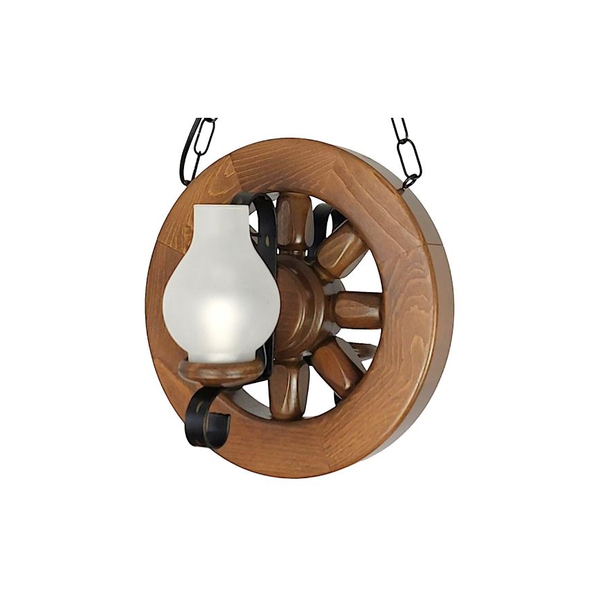 Brilagi - Candeeiro suspenso ROATA 2xE14/40W/230V faia/nogueira