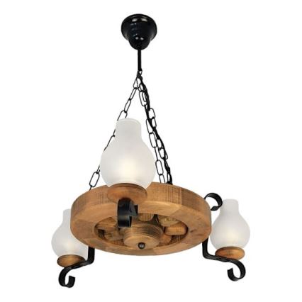 Brilagi - Candeeiro suspenso ROATA 3xE14/40W/230V faia