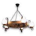 Brilagi - Candeeiro suspenso ROATA 5xE14/40W/230V faia