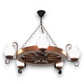 Brilagi - Candeeiro suspenso ROATA 5xE14/40W/230V faia/nogueira