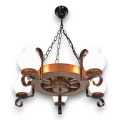 Brilagi - Candeeiro suspenso ROATA 5xE14/40W/230V faia/nogueira