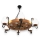 Brilagi - Candeeiro suspenso ROATA 6xE14/40W/230V faia