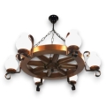 Brilagi - Candeeiro suspenso ROATA 6xE14/40W/230V faia/nogueira
