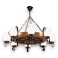 Brilagi - Candeeiro suspenso ROATA 8xE14/40W/230V faia/nogueira