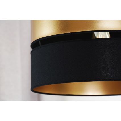 Brilagi - Candeeiro suspenso ROYAL 1xE27/15W/230V diâmetro 40 cm preto/dourado
