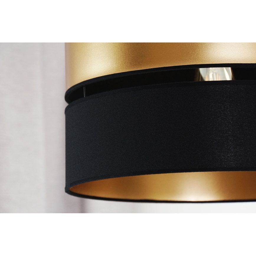 Brilagi - Candeeiro suspenso ROYAL 1xE27/15W/230V diâmetro 40 cm preto/dourado