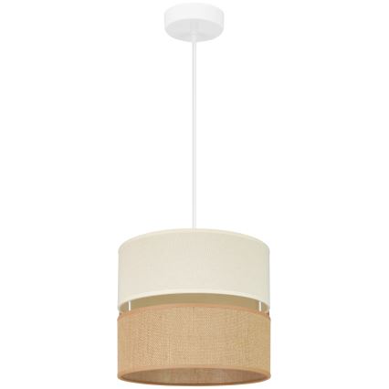Brilagi - Candeeiro suspenso ROYAL YUTE 1xE27/15W/230V diâmetro 25 cm bege/creme